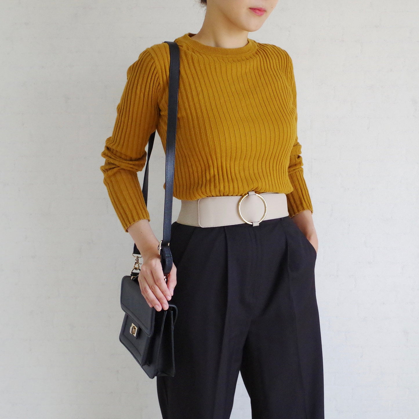 レディース ゴム ベルト 太い 60mm幅