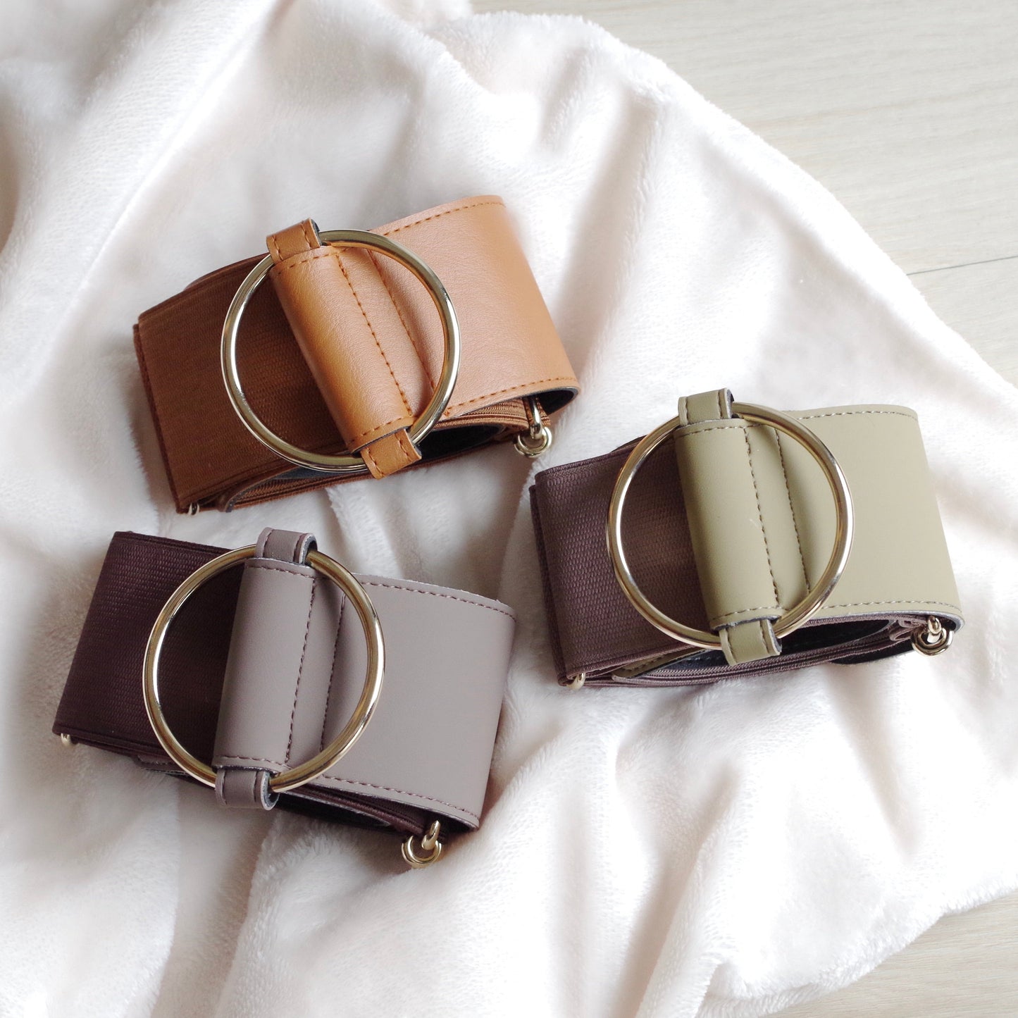 レディース ゴム ベルト 太い 60mm幅