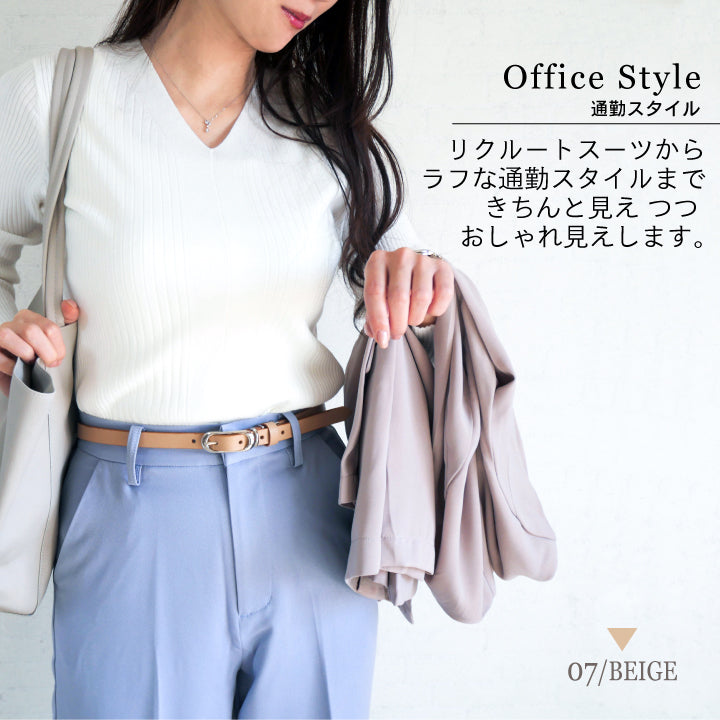 本革 ベルト レディース 15ミリ幅 シルバーバックル サイズ調整可