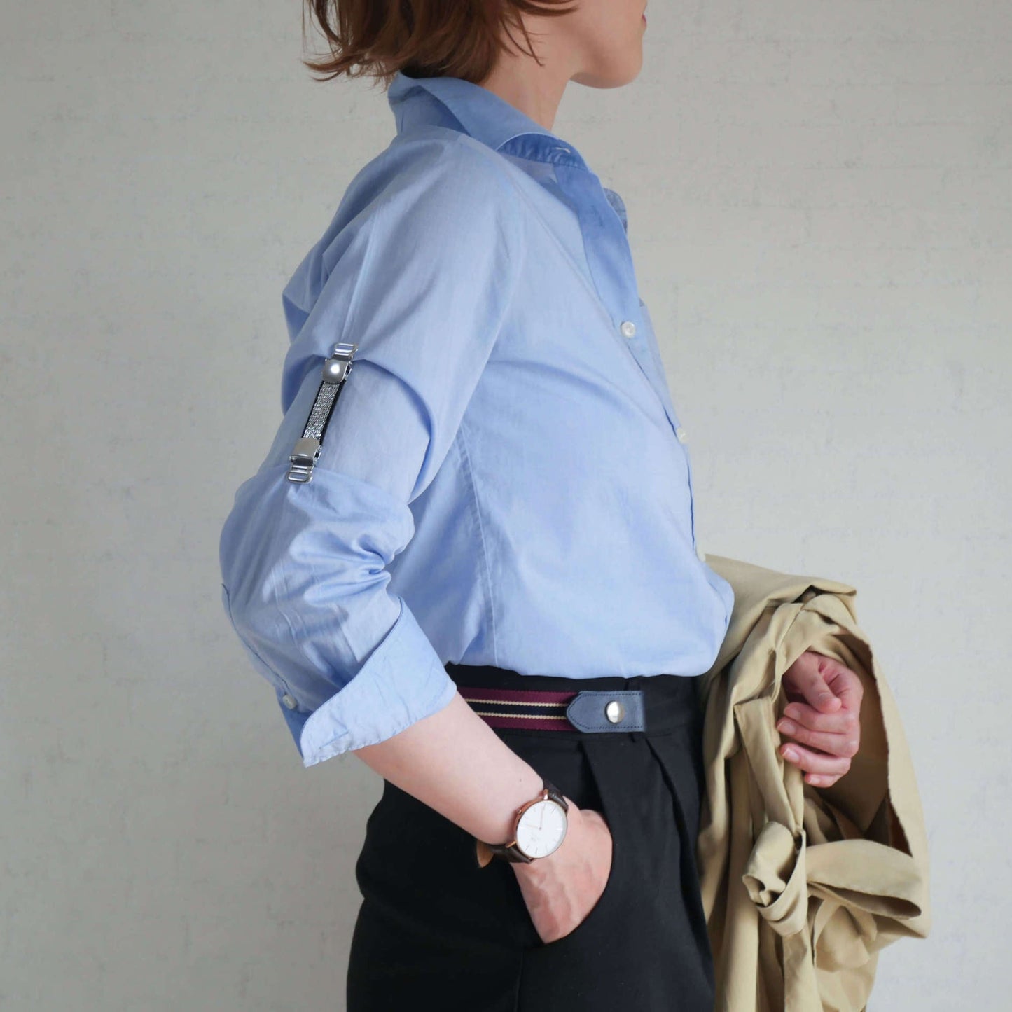 シャツガーター ラメ レディース