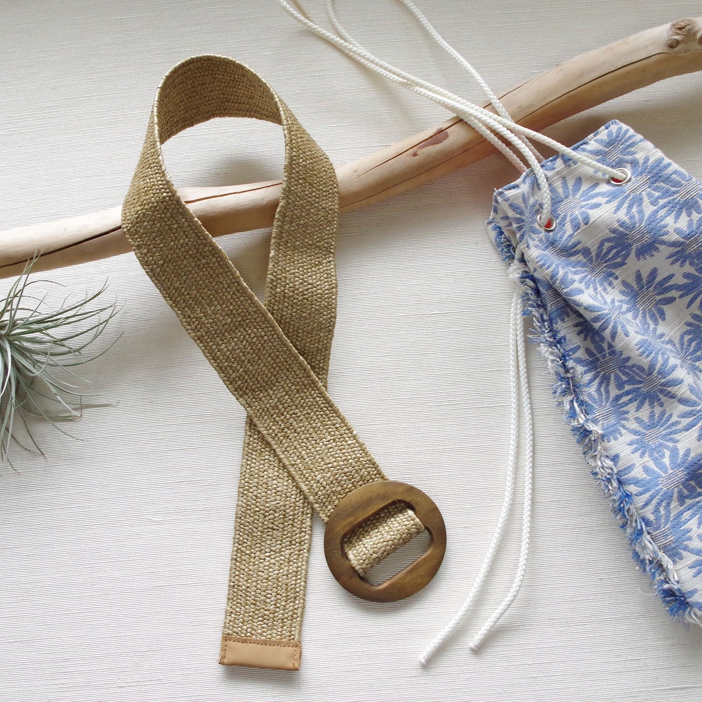 メッシュ ゴムベルト  麻風