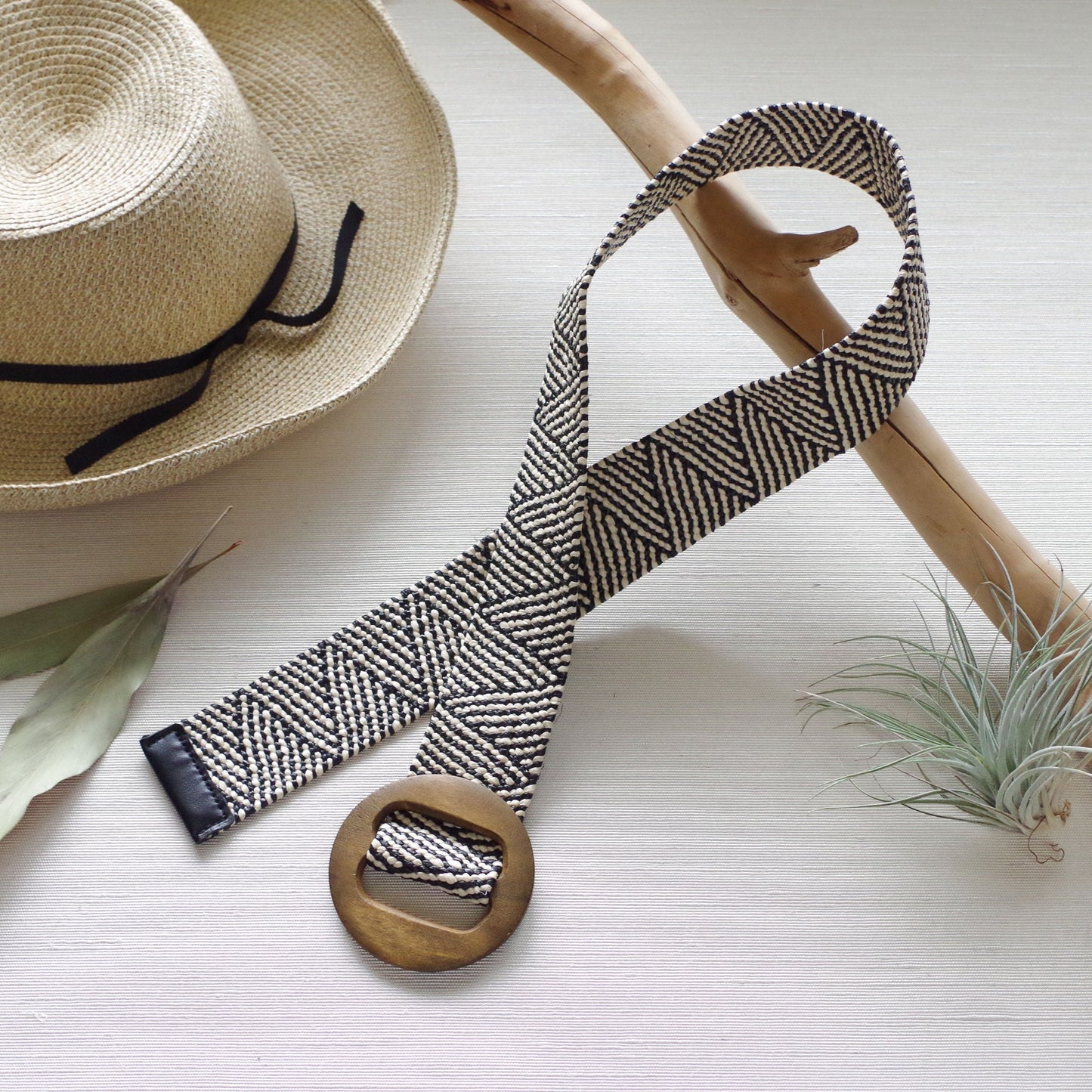 メッシュ ゴムベルト  麻風