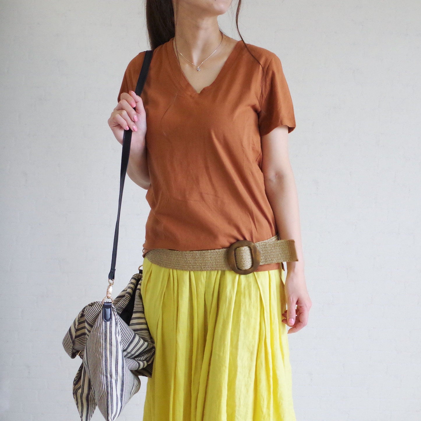 メッシュ ゴムベルト  麻風