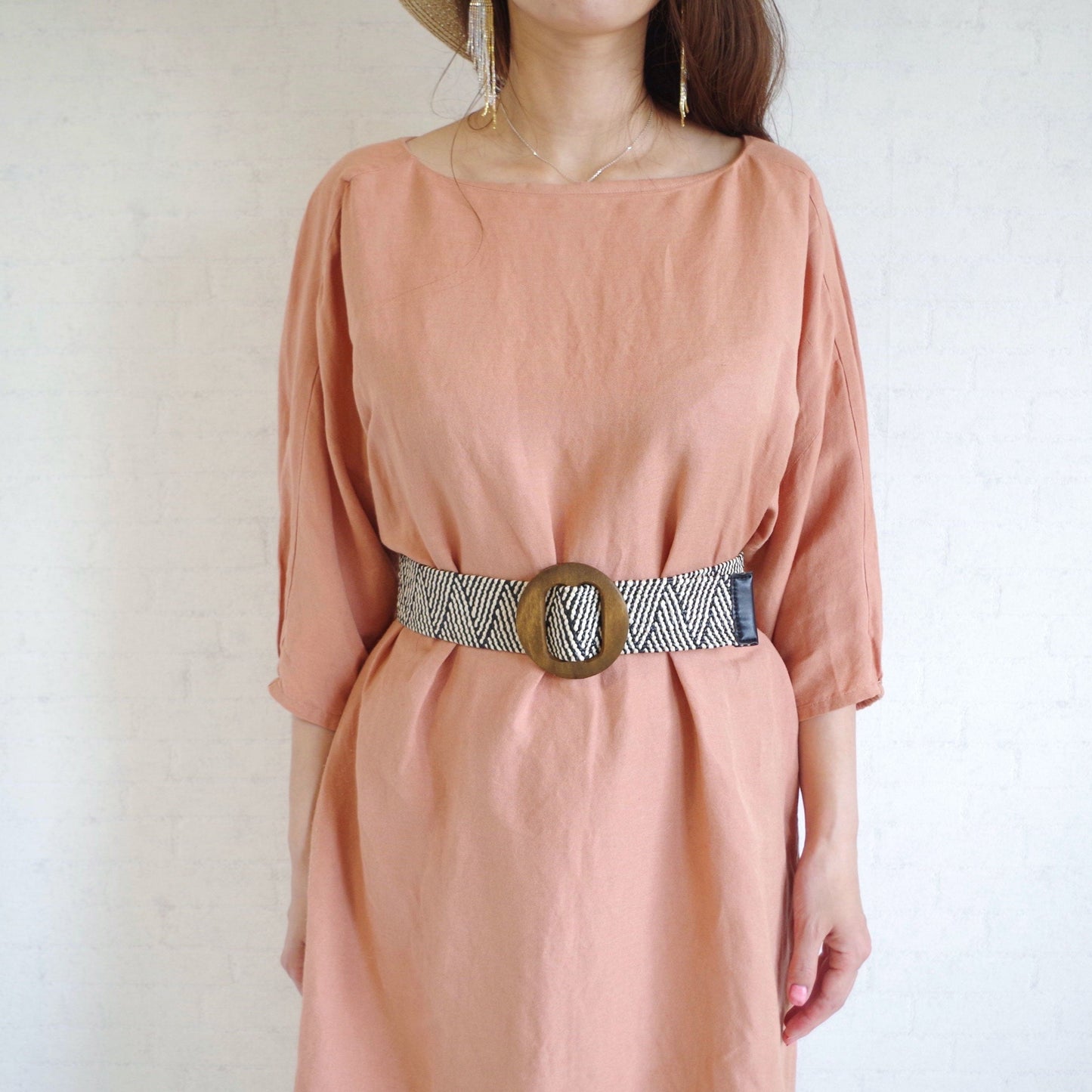 メッシュ ゴムベルト  麻風