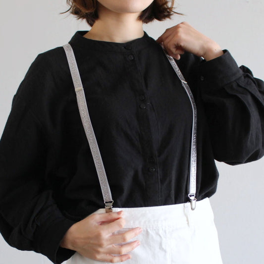 サスペンダー レディース ラメ Y型 幅15mm